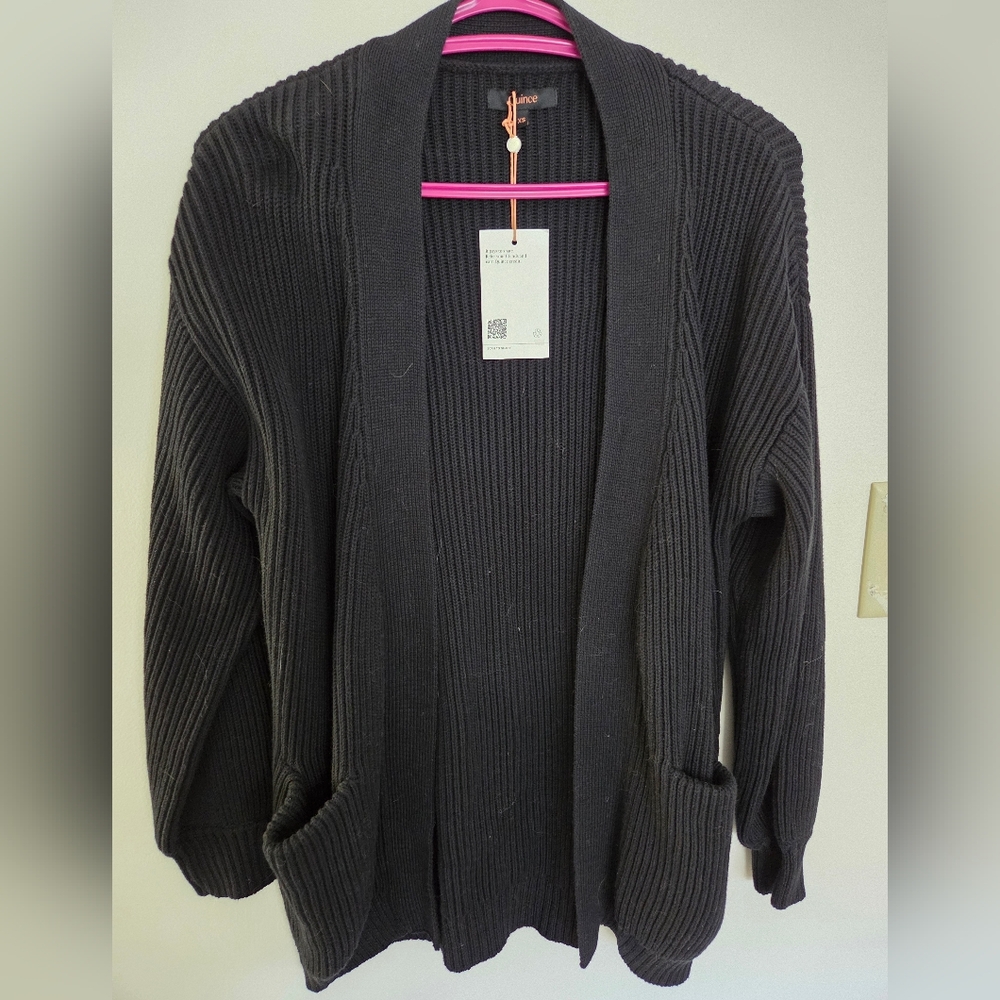 Quince 100% Organic Fisherman Cotton Oversize Cardigan Sz Xs Nwt